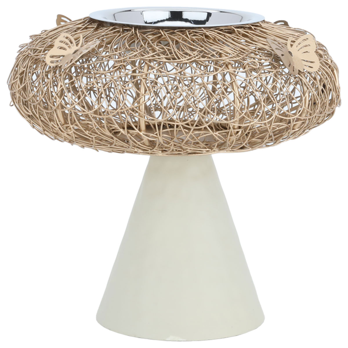 Al Saif Gallery steel incense burner, 17 x 17 x 16 cm - golden beige product image 2