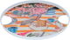 Al Saif Gallery Steel Serving Tray, 31 x 31 x 2 cm, Round - Multicolor product image 1