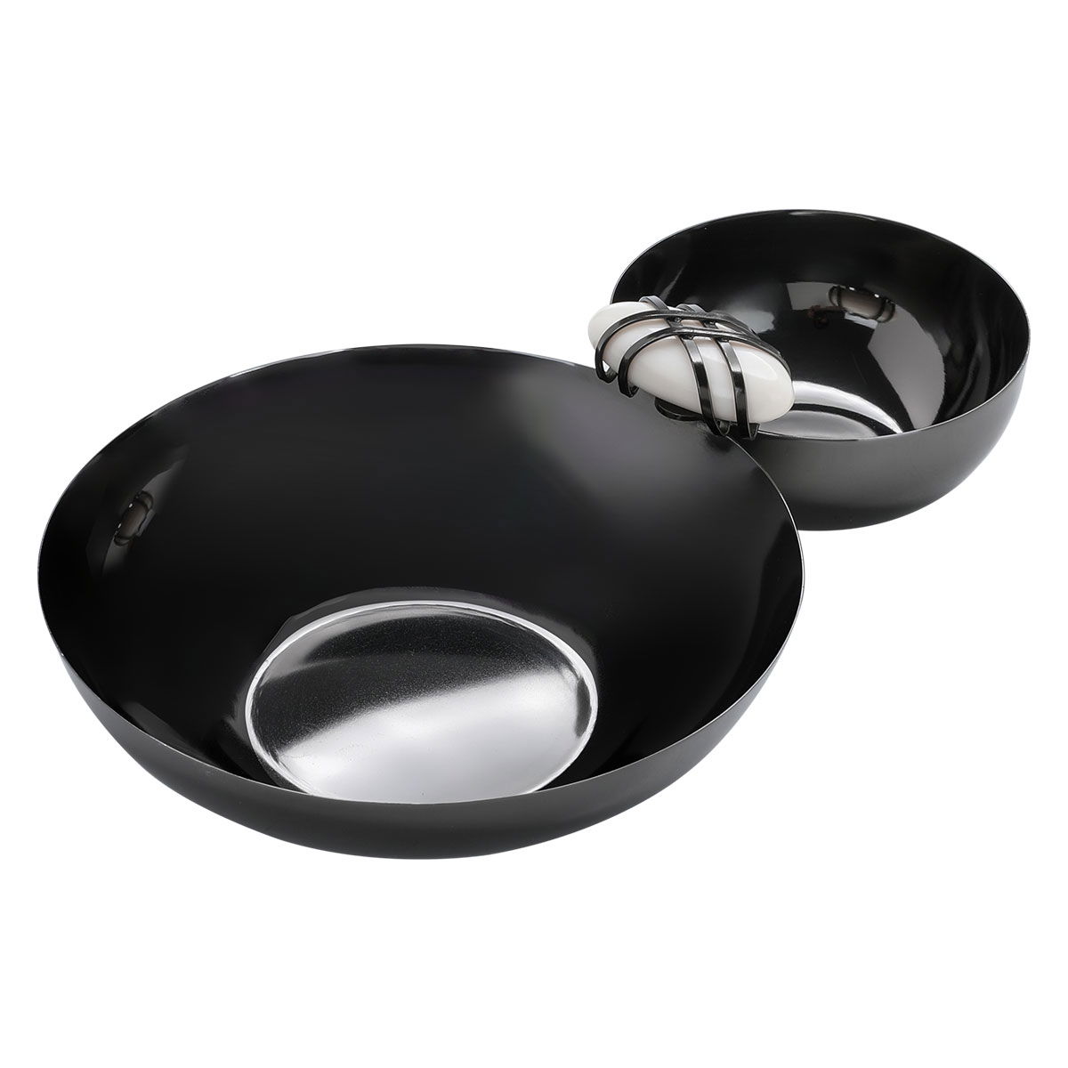 Al Saif Gallery Steel Serving Plate, 26X14X4 Cm, 2 Boxes - Silver product image 2