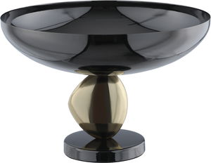 وعاء تقديم ستانلس استيل السيف غاليري، 23×23×9 سم - ذهبي اسود product image