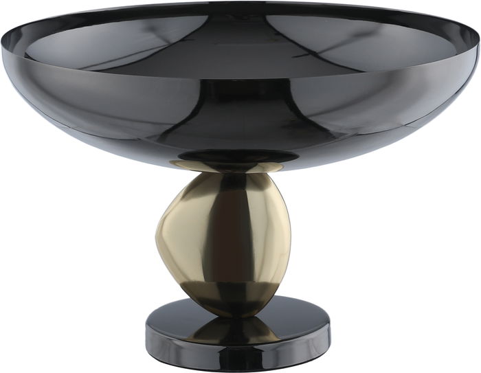 وعاء تقديم ستانلس استيل السيف غاليري، 23×23×9 سم - ذهبي اسود product image 1