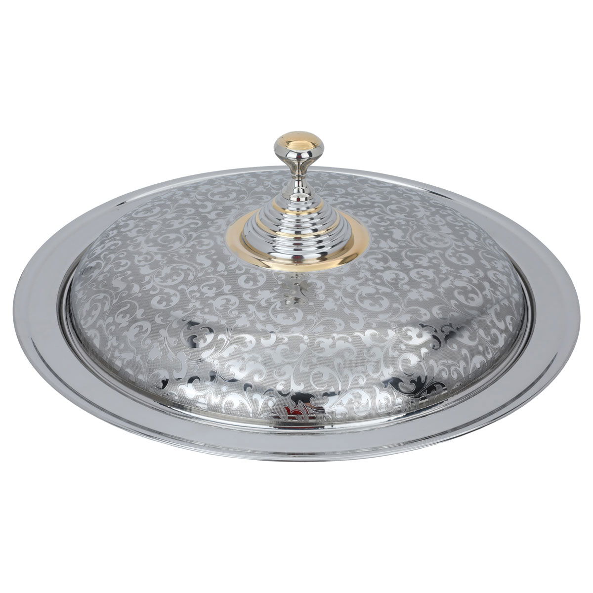 Gozy Steel with Saif Gallery Engraved Cover, 50 cm, Round - Silver product image 2
