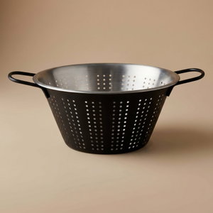 Excellent Houseware Stainless Steel Strainer, 22x22x10 cm - Silver Black product image