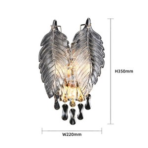Norco Aluminum Glass Wall Light, 3 Bulbs, E14 Base, 35x22 cm - Gold product image 2