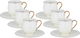 Al Saif Gallery porcelain coffee cup set, 12 pieces - white product image 1