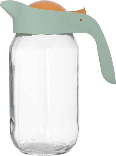 جيك زجاج مع غطاء هيرفين، 1 لتر - اصفر شفاف product image 1