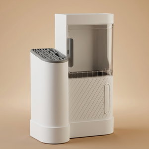 صندوق تخزين أدوات المائدة بلاستيك السيف غاليري، 24.5×14×33 سم - أبيض product image