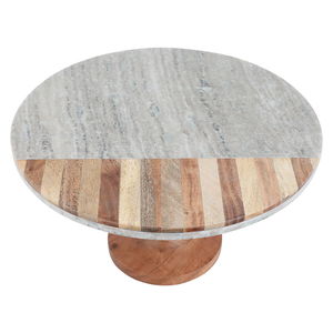 Al Saif Gallery wooden cake stand, 6.5 x 12 x 12 cm, with wooden base - multicolor product image