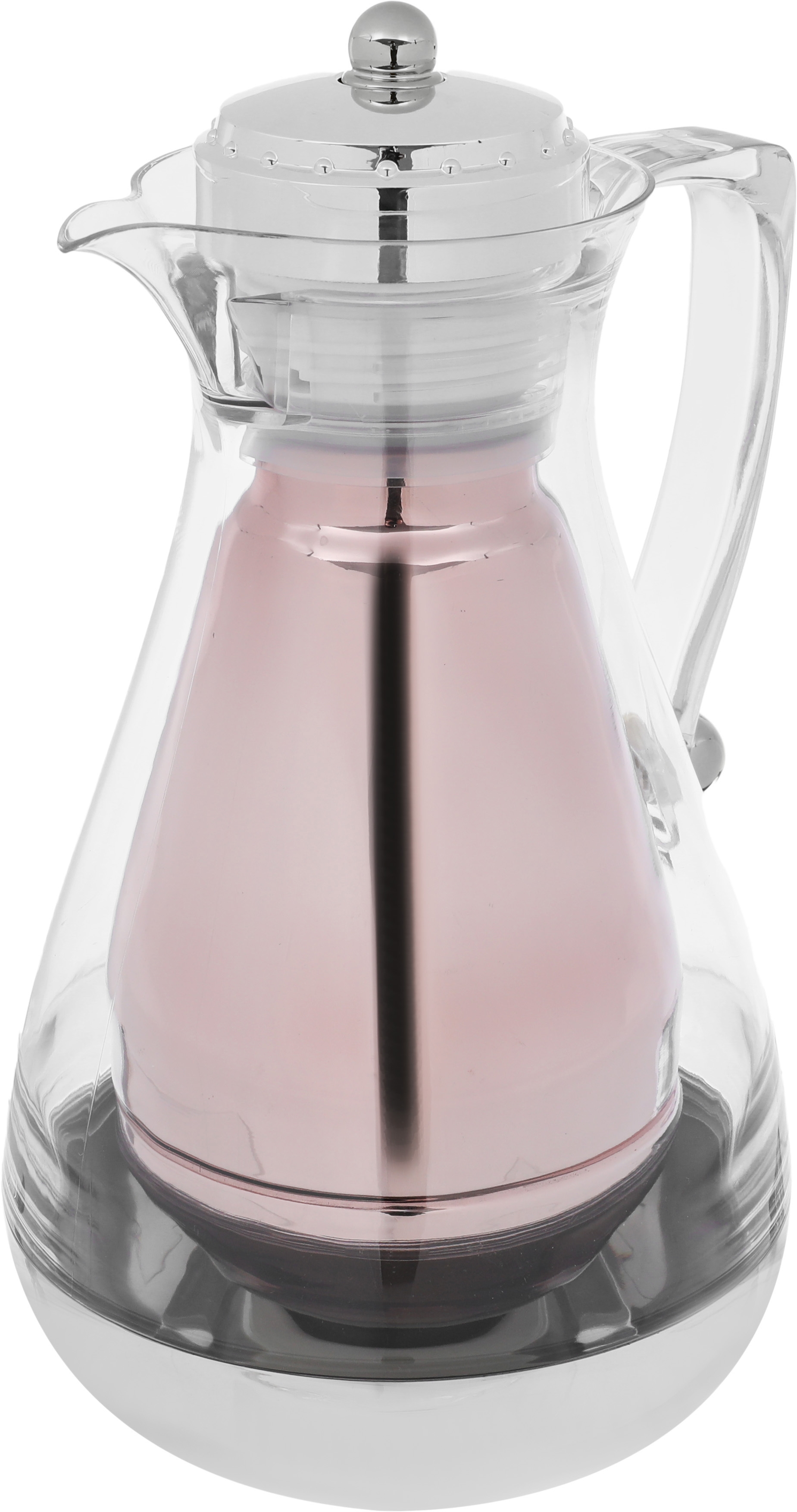 Home collection thermos, 1 liter, outer shell, glass inner shell, plastic outer shell - transparent product image 3