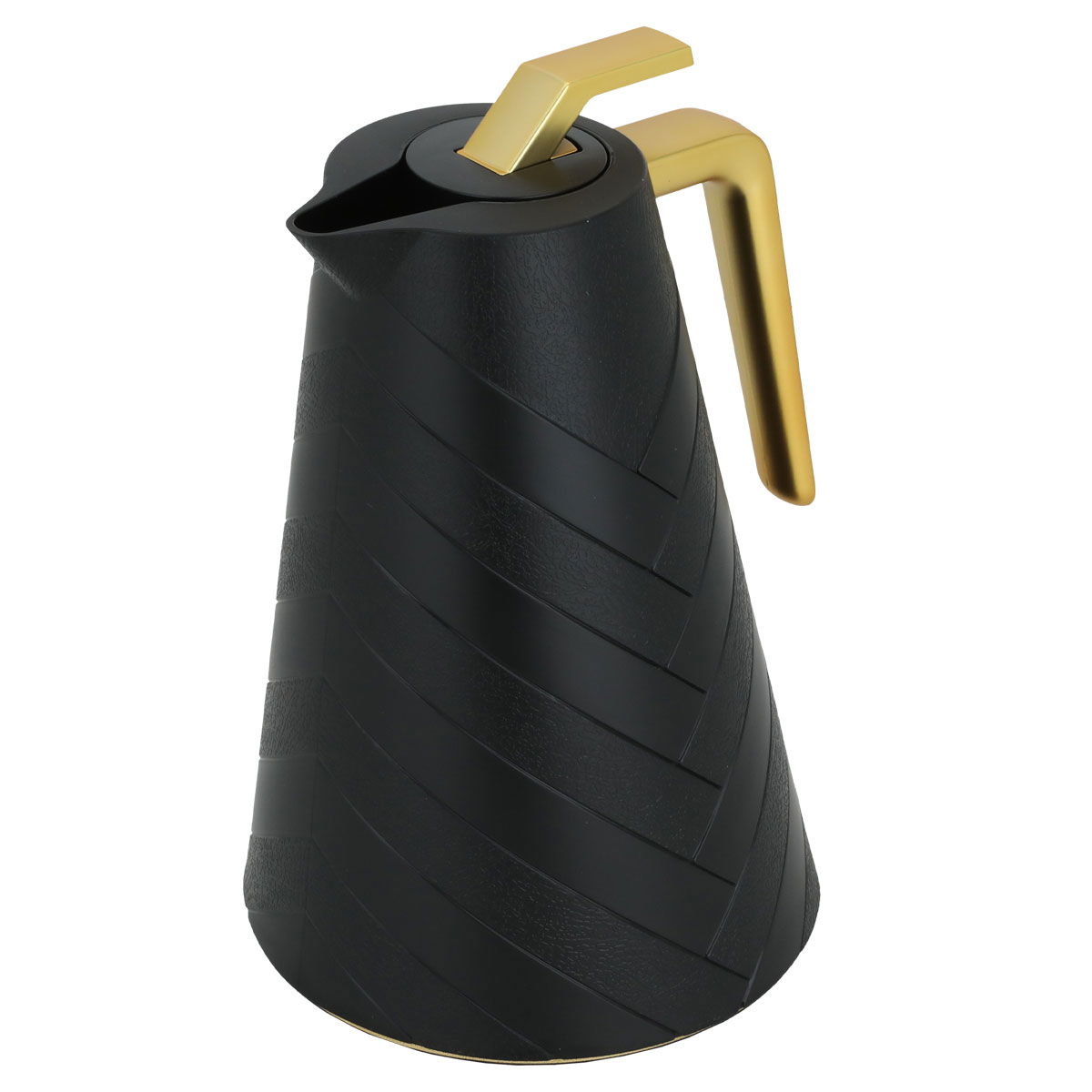 ترمس جلوري، 1 لتر، حافظة داخلية زجاج، هيكل خارجي بلاستيك - أسود product image 1