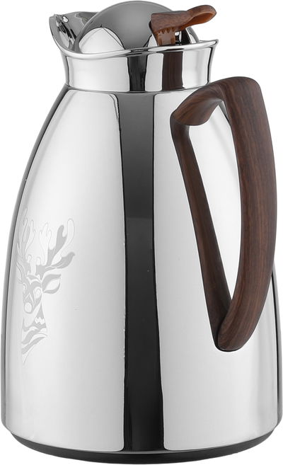 طقم ترامس السيف بلص، 1/1.7 لتر، قطعتين، خامة داخلية زجاج، يد خشبي - فضي product image 3