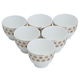 Al Saif Gallery porcelain Arabic coffee cups set, gold and green pattern, 6 pieces - white product image 2