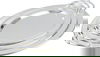 Alsaif Gallery Steel Tofry Set, 3 Pieces - Silver product image 1