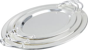 Alsaif Gallery Steel Tofry Set, 3 Pieces - Silver product image