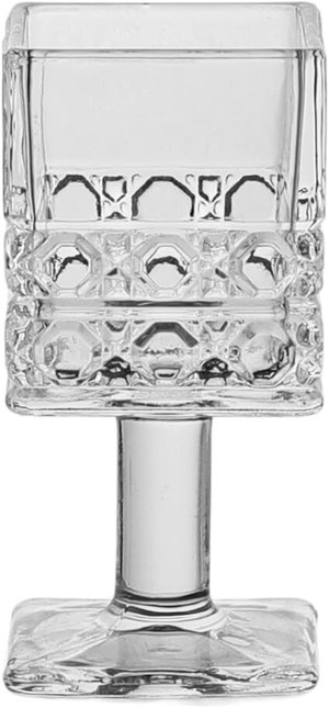 Al Taj Home Trading Establishment Crown Home Foundation Glass Serving Set, 70ml, 3 Pieces, Square, Base - Clear product image 2