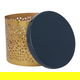 حافظة استيل بغطاء أسود العين الاندلسية، 15×15×12.5 سم، دائري - ذهبي product image 3