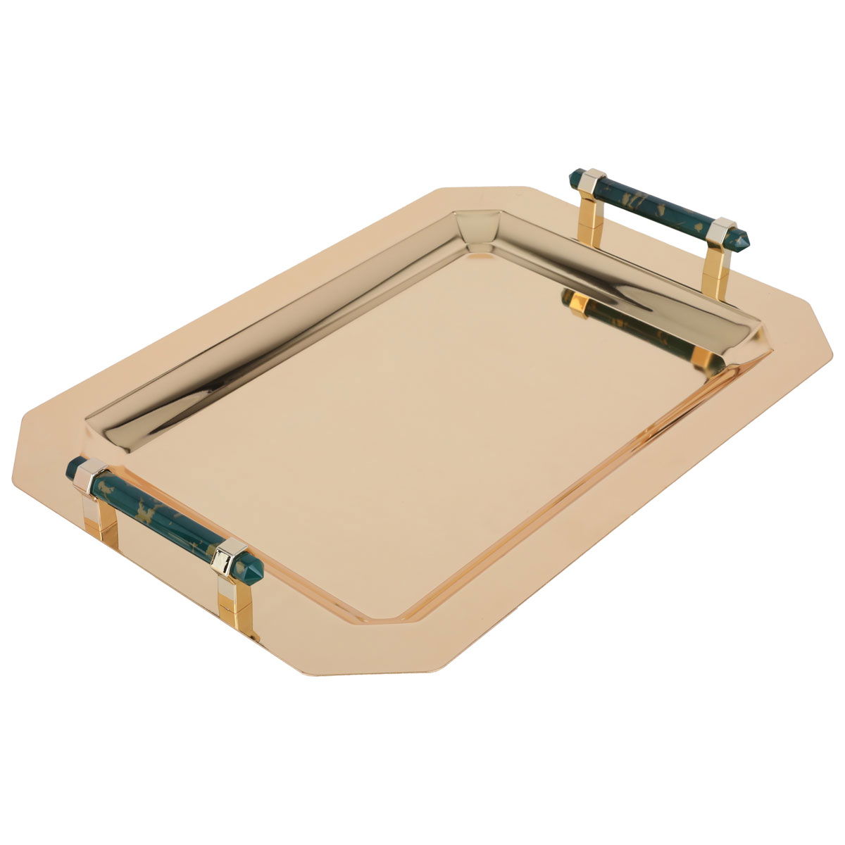 Alif Gallery tofaria set with steel dates, 5 pieces, rectangular - gold product image 2