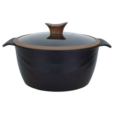 طقم قدور جرانيت نيوكلاين، 10 قطع، غطاء زجاج - ازرق غامق product image 2