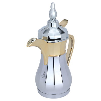 Alsaif Gallery Sulaiman Thermos, 0.25 L, Steel Inner Container, Steel Outer Body - Silver Gold product image 3