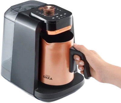 Arzum Okka Rich Pro Plus Turkish Coffee Maker, 700W, 1.3L Water Tank, 1-5 Cups, Coffee Pot with Mixer, Temperature Control, LED, Smart Overflow Prevention, OK0038-04 - Copper Black product image 9