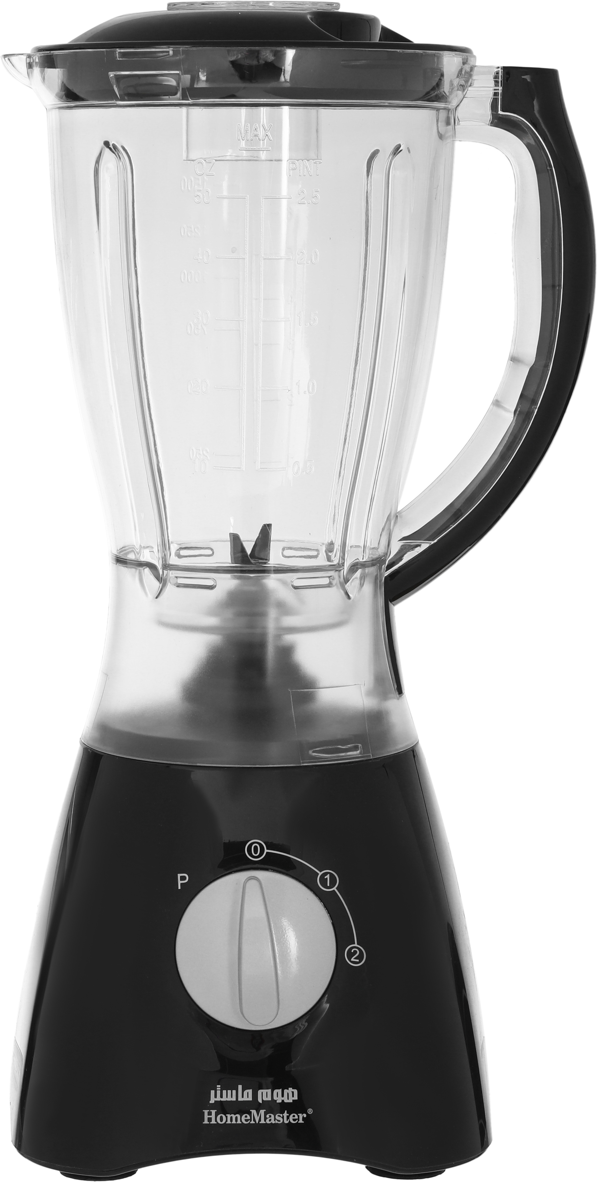 Home Master Electric Blender, 350 Watt, 1.5 Liter, 2 Speeds, 4 Blades, Grinder, HM-446 - Black product image 4