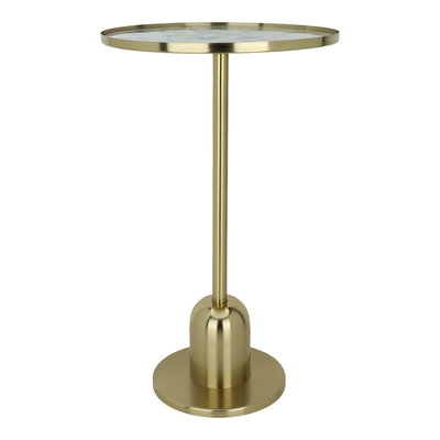 طاولة استيل السيف غاليري، 40×40×60 سم، دائري، سطح رخامي - ذهبي product image 1