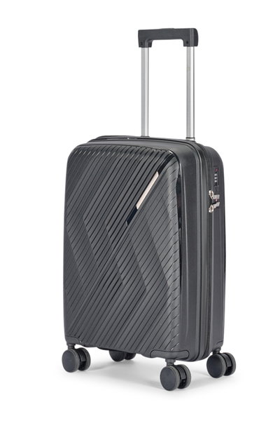 طقم شنط سفر بولي بروبيلين ليمرا، 3 مقاسات، 4 عجلات، بزاوية 360 درجة، LMA-PP522 - رمادي غامق product image 4