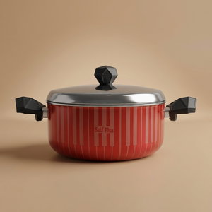 قدر تيفلون بغطاء استيل السيف بلص، 30 سم - أحمر product image