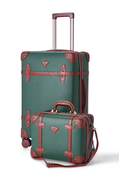 Limra LMA-17790 Limra Faux Leather Luggage Set, 4 Sizes, 4 Wheels, 360 Degree Rotating - Light Brown Green product image 2
