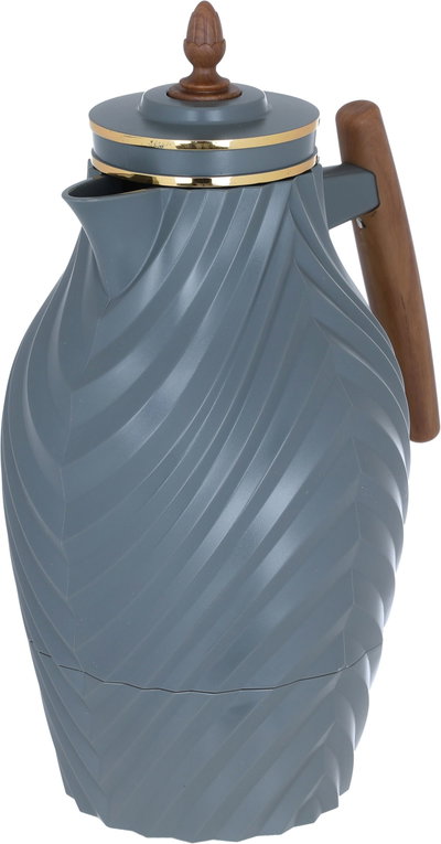 ترمس إفرست، 1 لتر، بيد خشب، حافظة داخلية زجاج حراري - رمادي product image 4