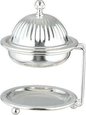 تمرية بغطاء ستانلس استيل السيف غاليري، 13x13x10 سم، دائري، صحن نواة - فضي product image