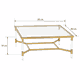 طقم طاولات زجاج و ستيل و اكرليك، 5 قطع - شفاف ذهبي product image 3