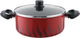 Tefal New Tempo Flame Titanium Coated Saucepan with Handles and Lid, 24cm - Red product image 2