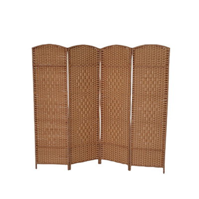 Bamboo wood room divider, 5×200×180 cm, 4 panels - wooden product image 3