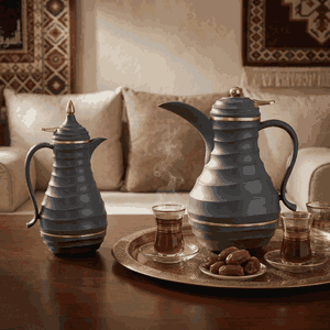 طقم ترامس بلانكا السيف غاليري، 1/0.75 لتر، قطعتين، حافظة داخلية زجاج حراري - رمادي غامق product image 2