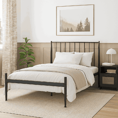 سرير حديد مفرد، 100×90×190 سم - اسود product image 3