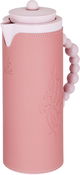 Al Saif Gallery Royal 7 glass thermos, 1 liter, with leather cover, glass inner shell, plastic outer shell - pink product image 2