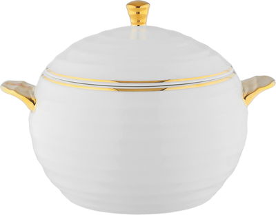 طقم سفرة بورسلان السيف غاليري، 60 قطعة - ابيض ذهبي product image 11