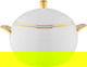 طقم سفرة بورسلان السيف غاليري، 60 قطعة - ابيض ذهبي product image 11