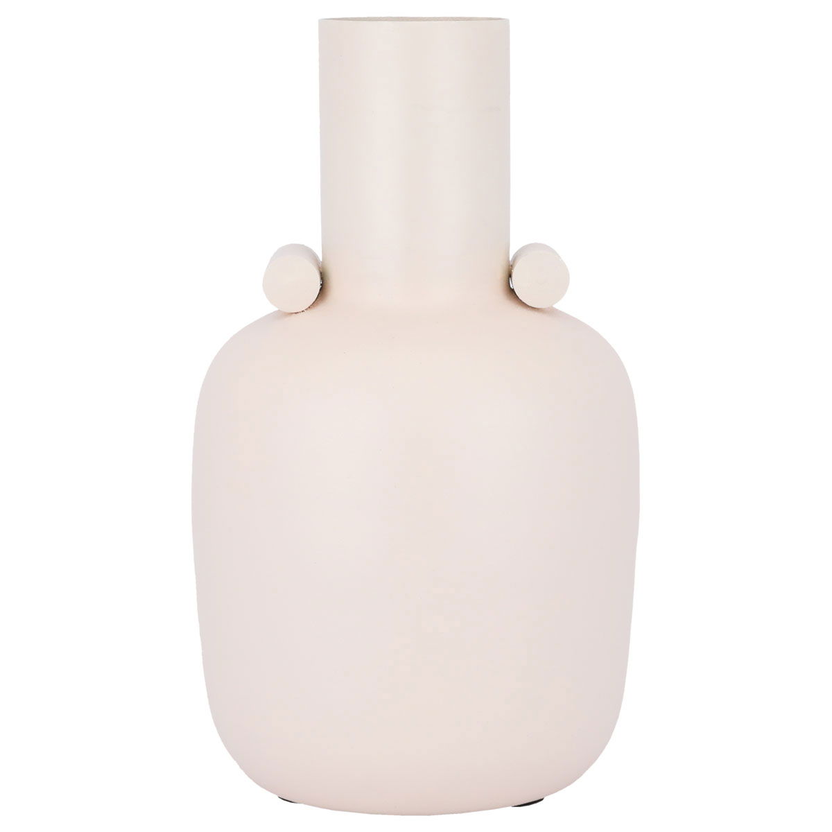 Al Saif Gallery painted iron vase, 13x7x28 cm, Indian - light beige product image