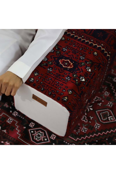 بكج سجادة مع مركى بوليستر سجادتي، 100×300 سم - احمر product image 3