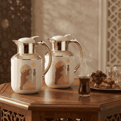 طقم ترامس فلوريا برو السيف غاليري، 1/0.5 لتر، حافظة داخلية زجاج حراري، هيكل خارجي استيل - بيج product image 2