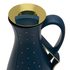 Elegance Thermos, 1.3 liters, thermal glass inner shell, plastic outer shell, golden-blue pattern product image 2