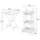 طقم طاولات اكرايلك، 4 قطع - شفاف ذهبي product image 2