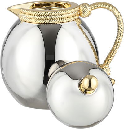 ترمس دلة تميم 9 ستانلس استيل السيف غاليري، 0.5 لتر، يد ذهبي، خدمة ذاتية، ضغاط - ذهبي فضي product image 4