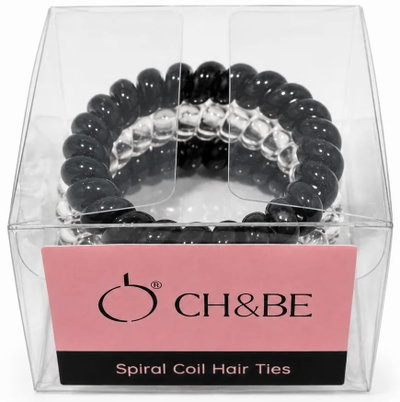 Cherry & Berry Hair Ties, Spiral Shape, Three Beads, CB-A11 - Multicolor product image 4