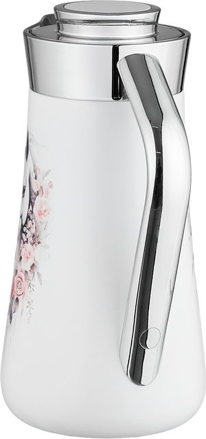 ترمس الهدا ستانلس استيل السيف غاليري، 1 لتر، يد فضي، ضغاط - أبيض product image 2