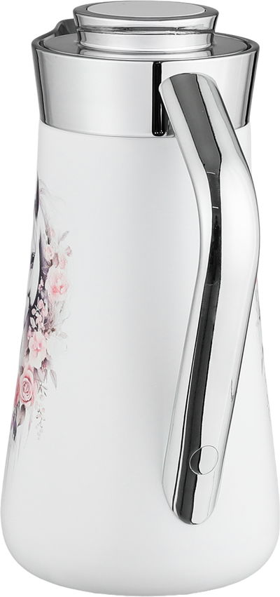 ترمس الهدا ستانلس استيل السيف غاليري، 1 لتر، يد فضي، ضغاط - أبيض product image 2