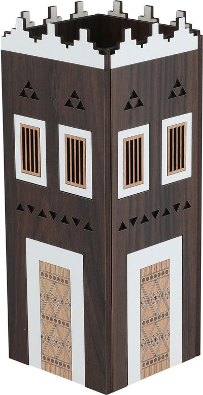 طقم مبخرة خشب ارث السيف غاليري، 31x14x10 سم - بني داكن ابيض product image 2