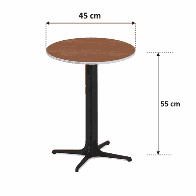 طقم طاولات سيراميك و معدن، 3 قطع - اسود بني product image 3